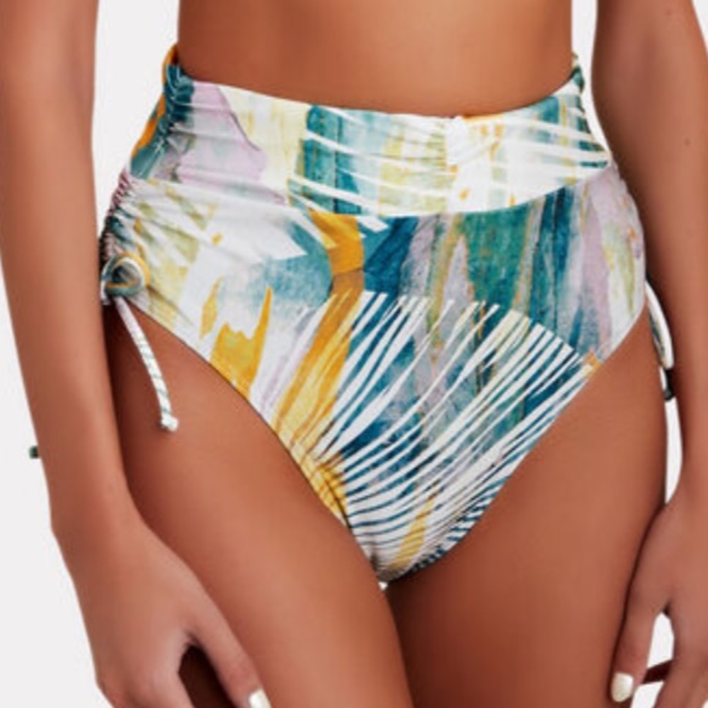 Andrea Iyamah Multicolor High-Waisted Bikini Bottom